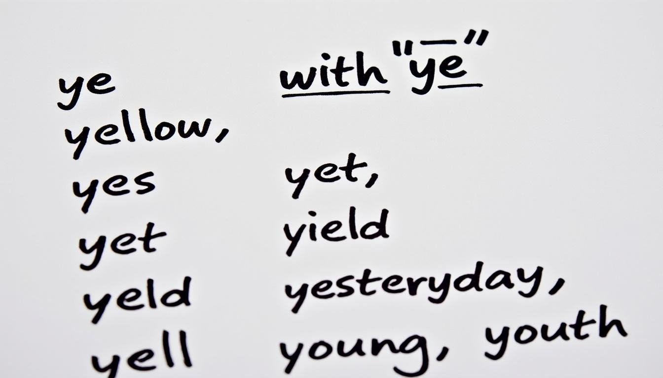 découvrez une liste complète de mots anglais contenant les combinaisons de lettres ya, ye, yi, yo et yu. idéal pour enrichir votre vocabulaire ou pour des jeux de lettres !