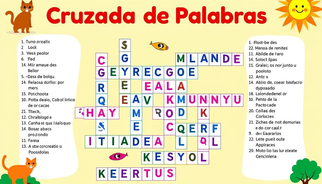 découvrez des mots croisés en espagnol spécialement conçus pour les enfants : des jeux ludiques, simples à comprendre et faciles à imprimer, pour apprendre en s’amusant à la maison ou en classe !